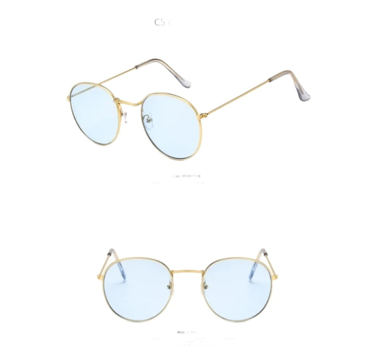 Wire Frame Circular Lens Sunglasses