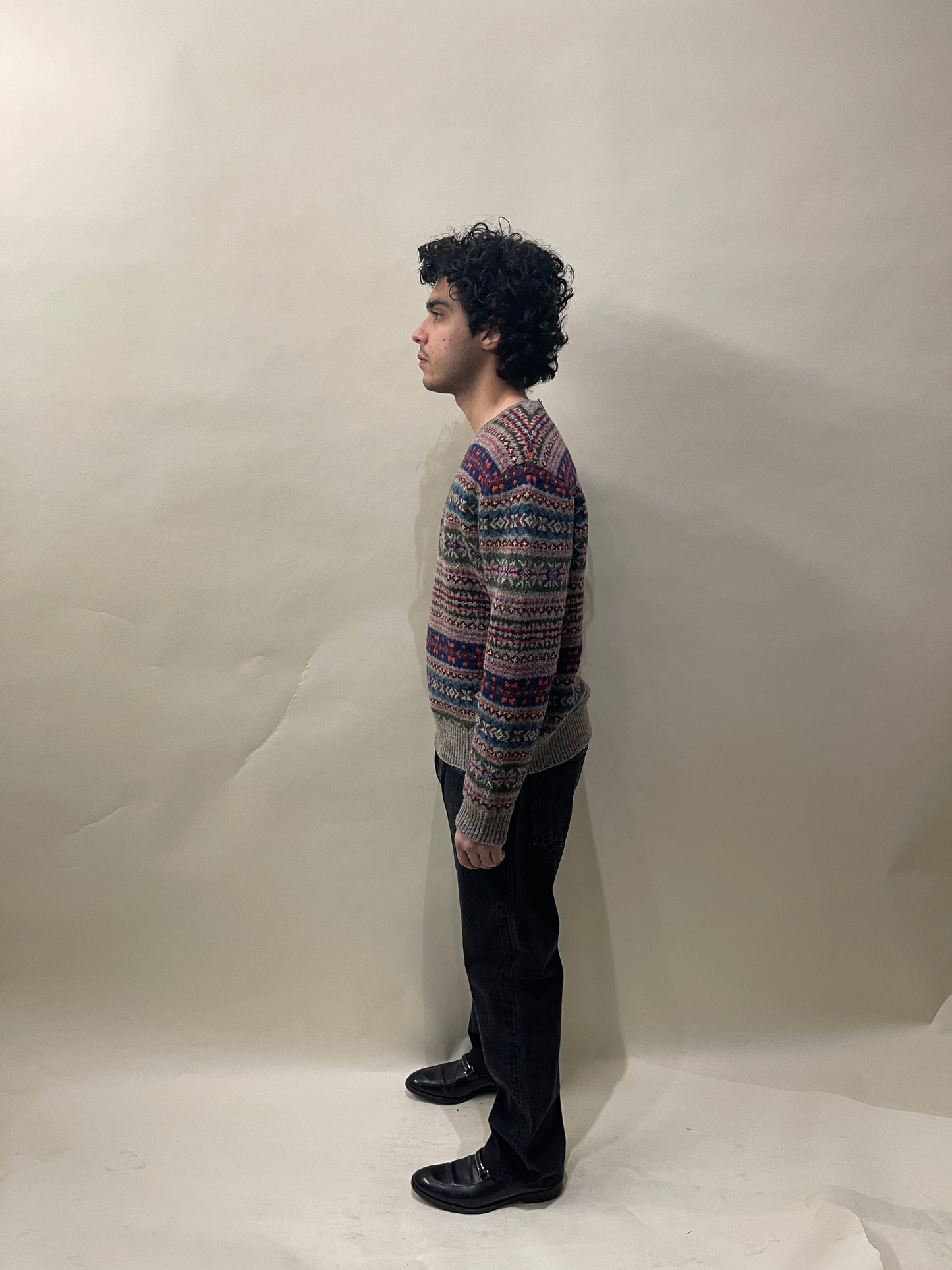 Polo Ralph Lauren Multicolour Fair Isle Wool Blend Crewneck Sweater Large - L