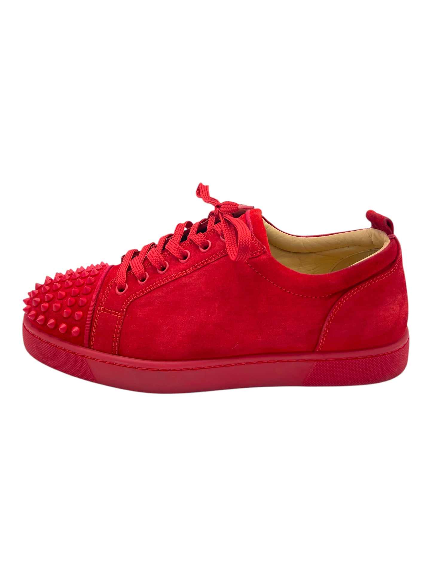 Christian Louboutin Red Suede Spikes Low Top Sneakers 9 M / 10.5 W