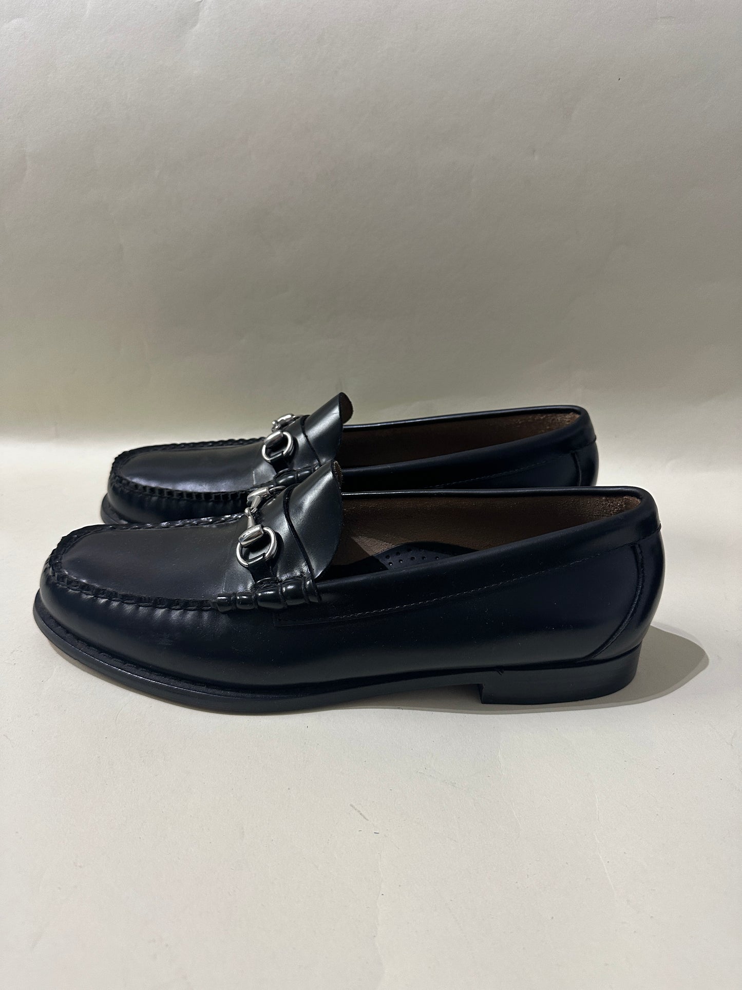 G.H. Bass Black Leather Horsebit Loafers 10.5 M / 12 W