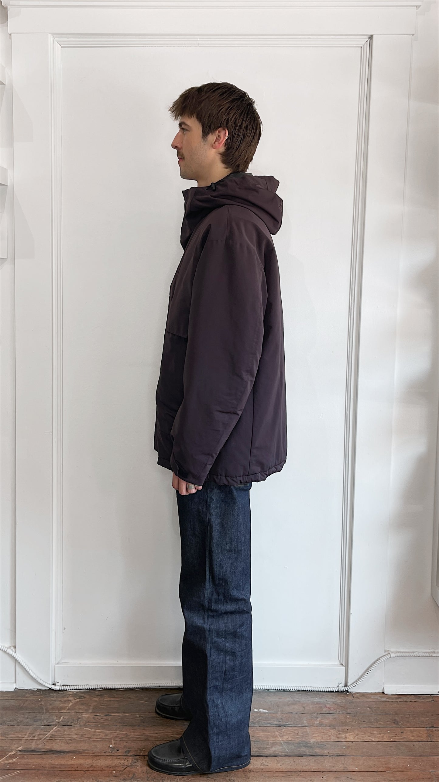 Uniqlo +J Maroon Half Down Filled Jacket Large