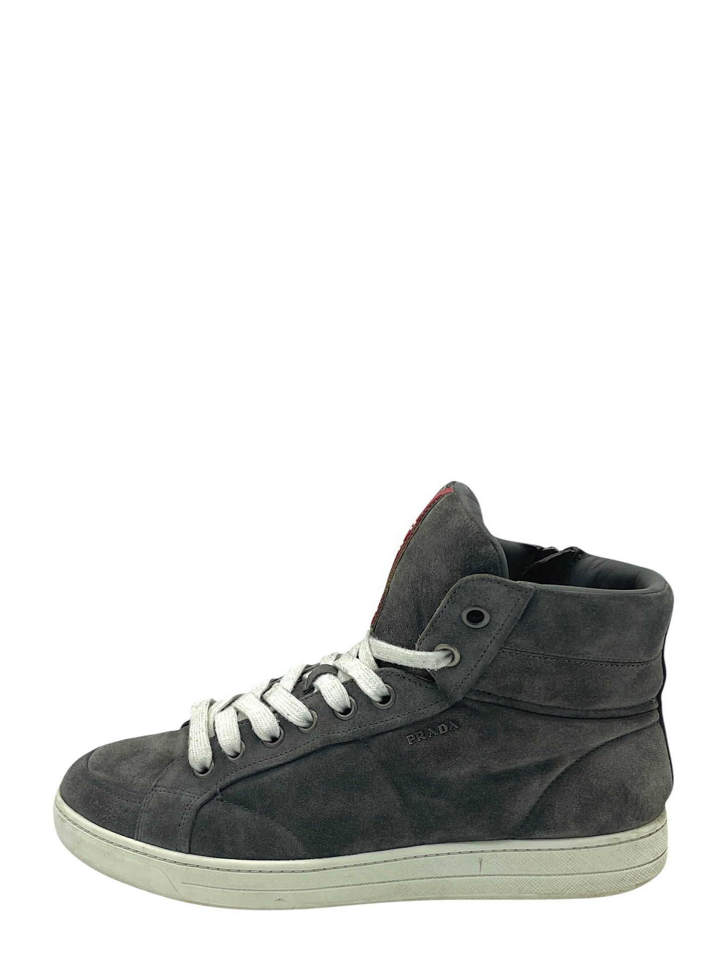 Prada Grey Suede High Top Sneakers 9 M / 10.5 W