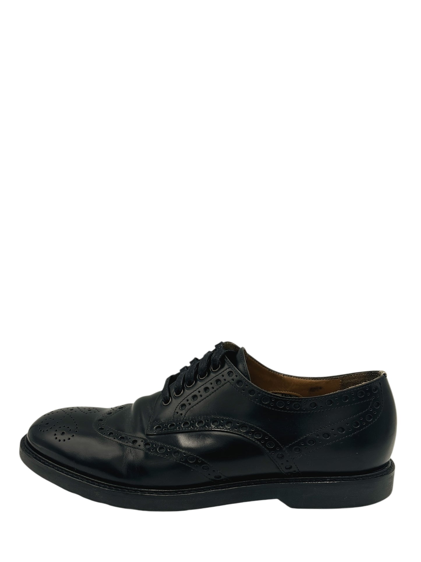 Paul Smith Black Leather Brogue Wingtip Derby Shoes 9 M