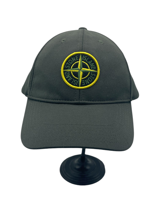 Stone Island Olive Green Embroidered Logo Baseball Cap