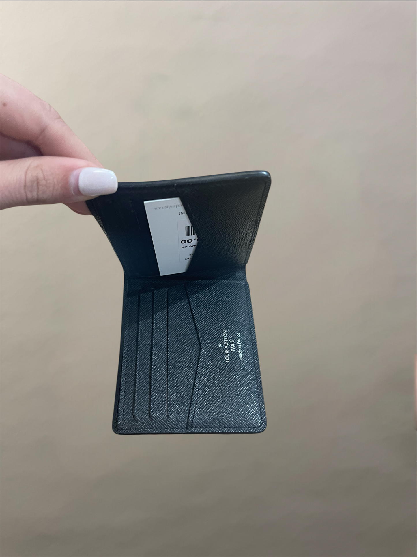 Louis Vuitton Black & Grey Coated Canvas Monogram Bifold Wallet