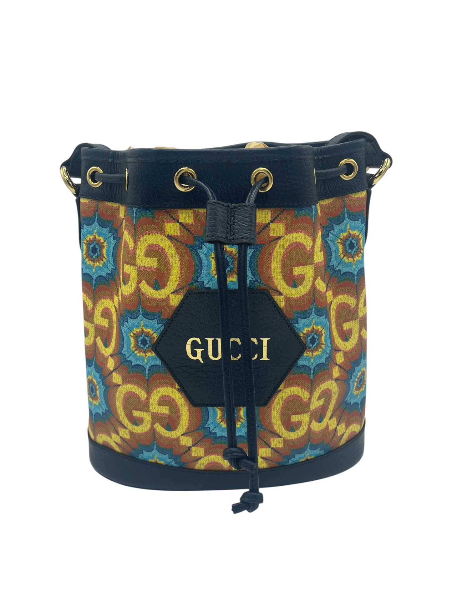 Gucci Multicolour GG Supreme Kaleidoscope Print Bucket Bag