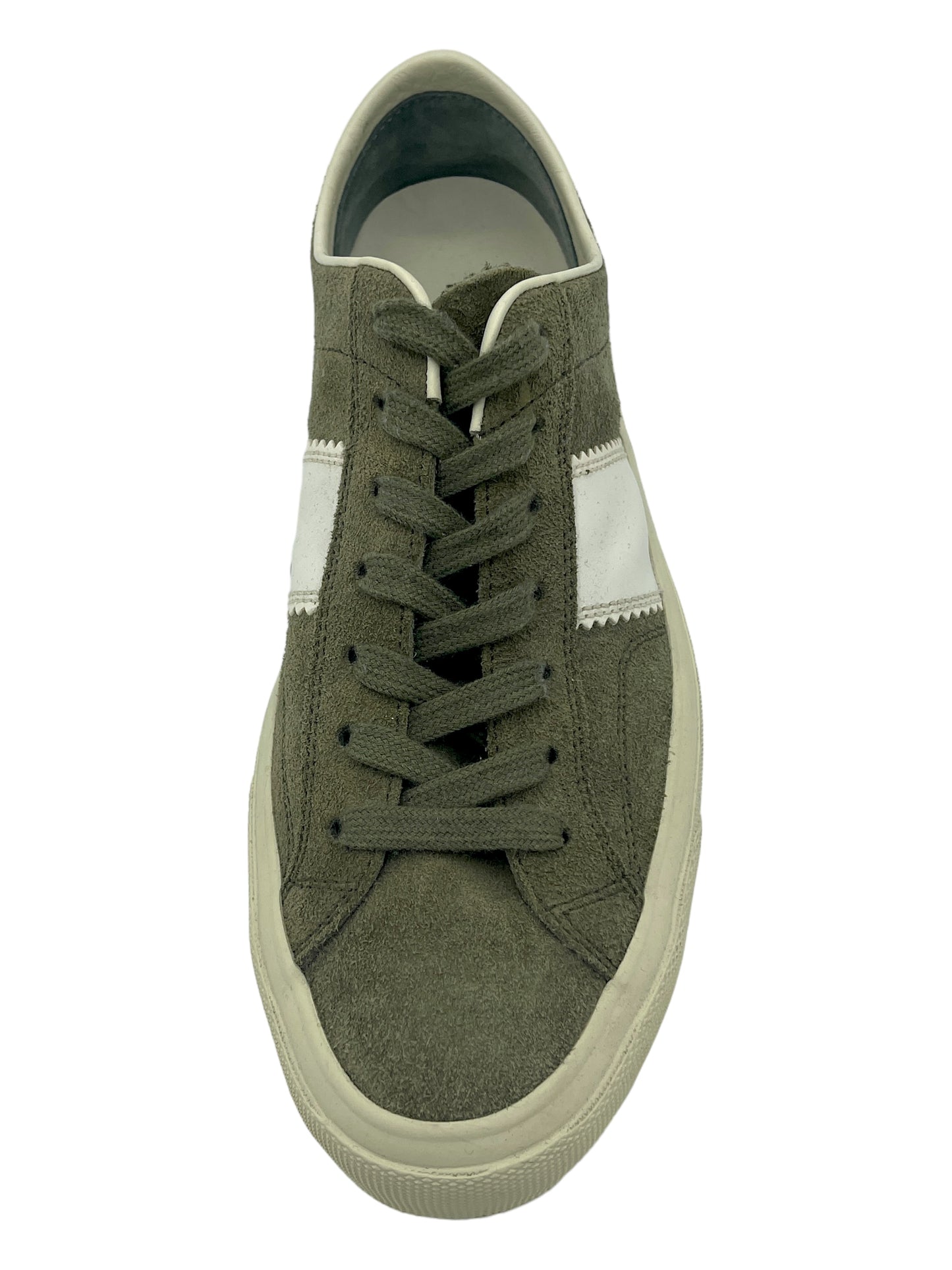 Tom Ford Green Suede Cambridge Lace Up Sneaker