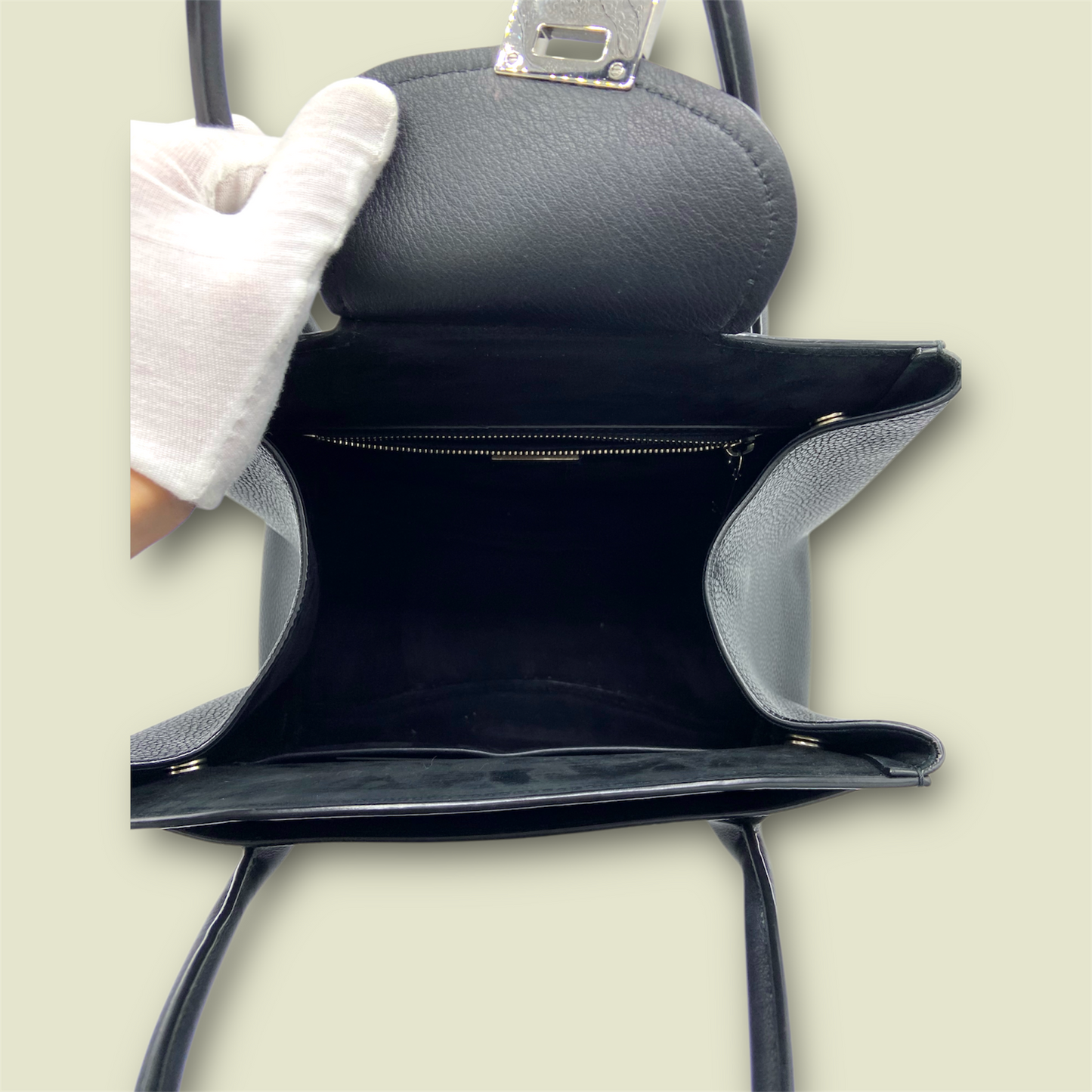 Michael Kors Collection Black Calfskin Leather Bancroft Handbag