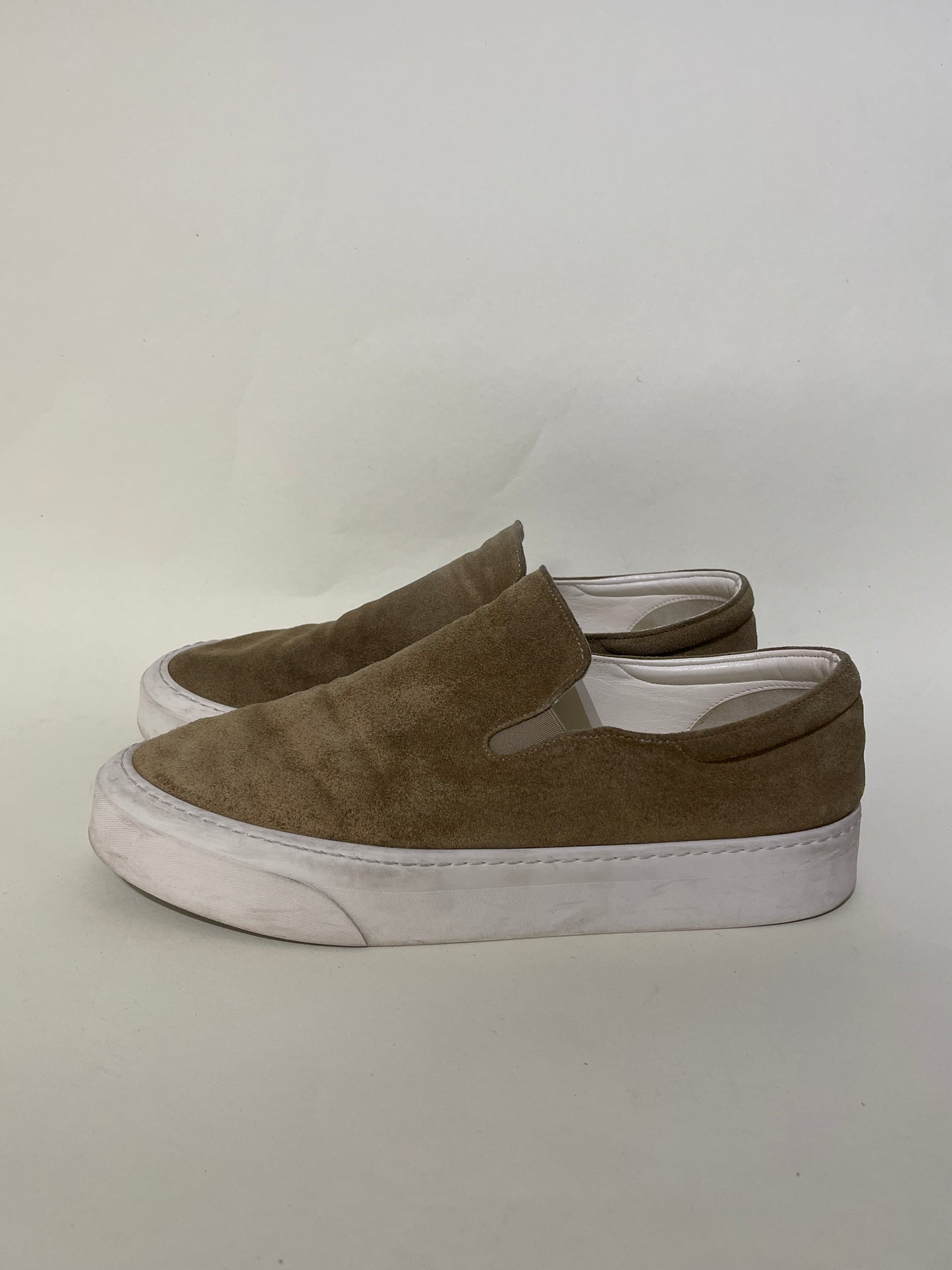The Row Dark Tan Suede Slip On Sneakers 8.5 M / 10 W