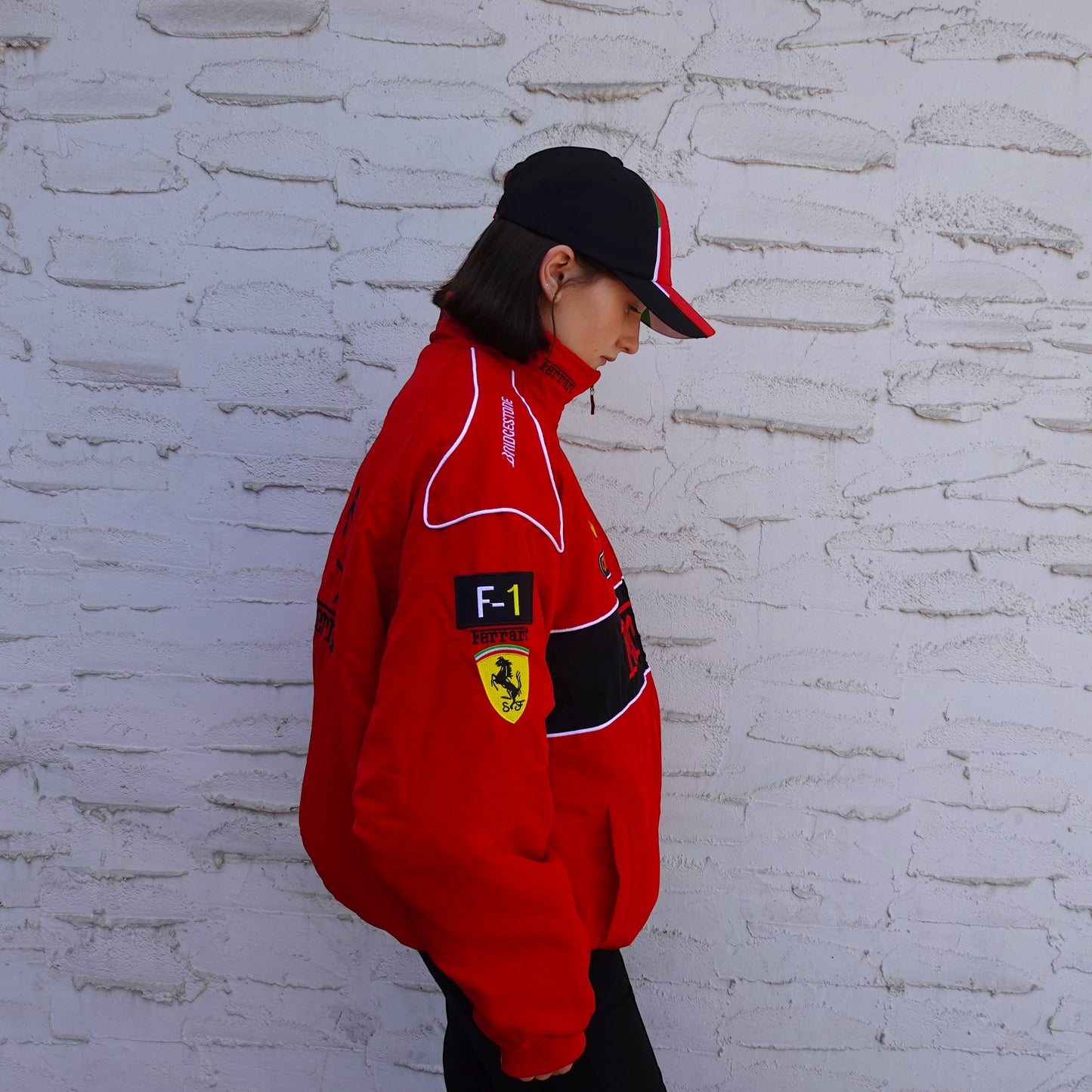 Ferrari F1 Racing Jacket Cotton Blend - Genuine Design Luxury Consignment. New & Pre-Owned Clothing, Shoes, & Accessories. Calgary, Canada