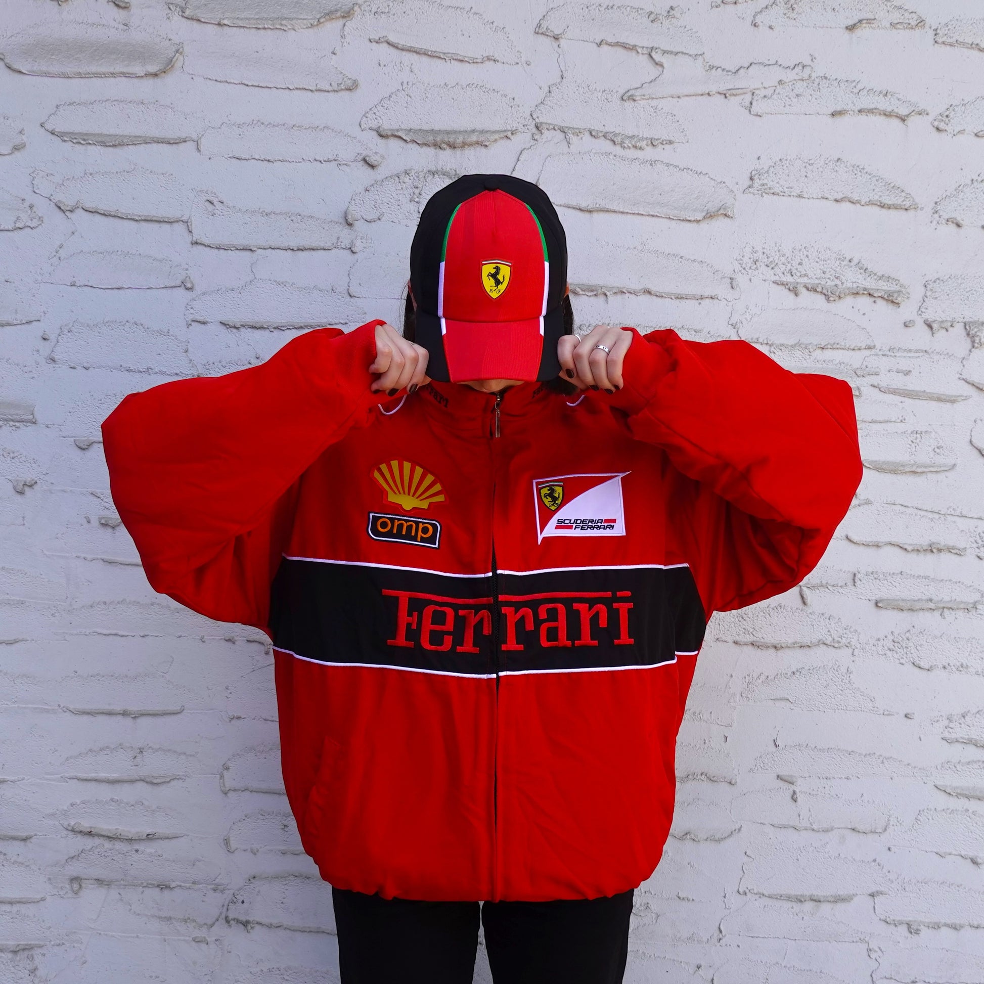 Ferrari F1 Racing Jacket Cotton Blend - Genuine Design Luxury Consignment. New & Pre-Owned Clothing, Shoes, & Accessories. Calgary, Canada