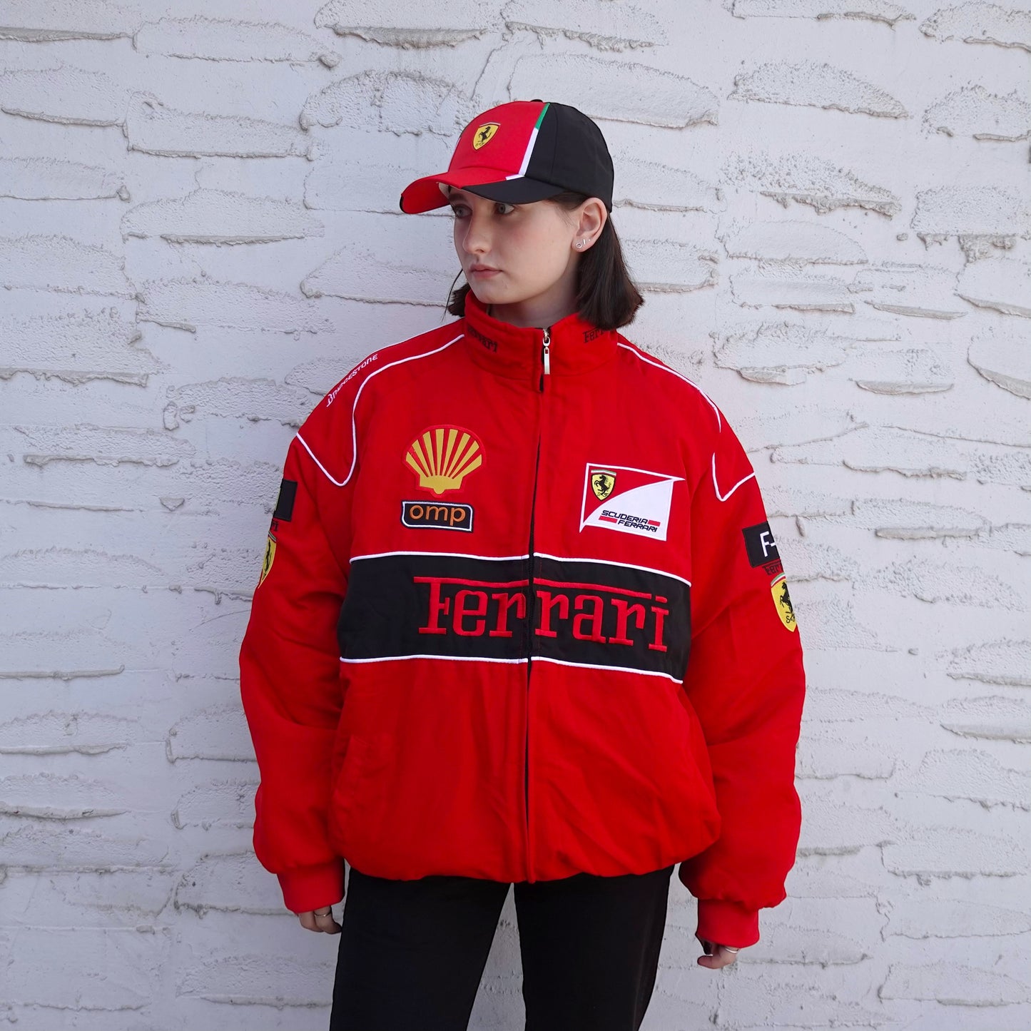 Ferrari F1 Racing Jacket Cotton Blend - Genuine Design Luxury Consignment. New & Pre-Owned Clothing, Shoes, & Accessories. Calgary, Canada