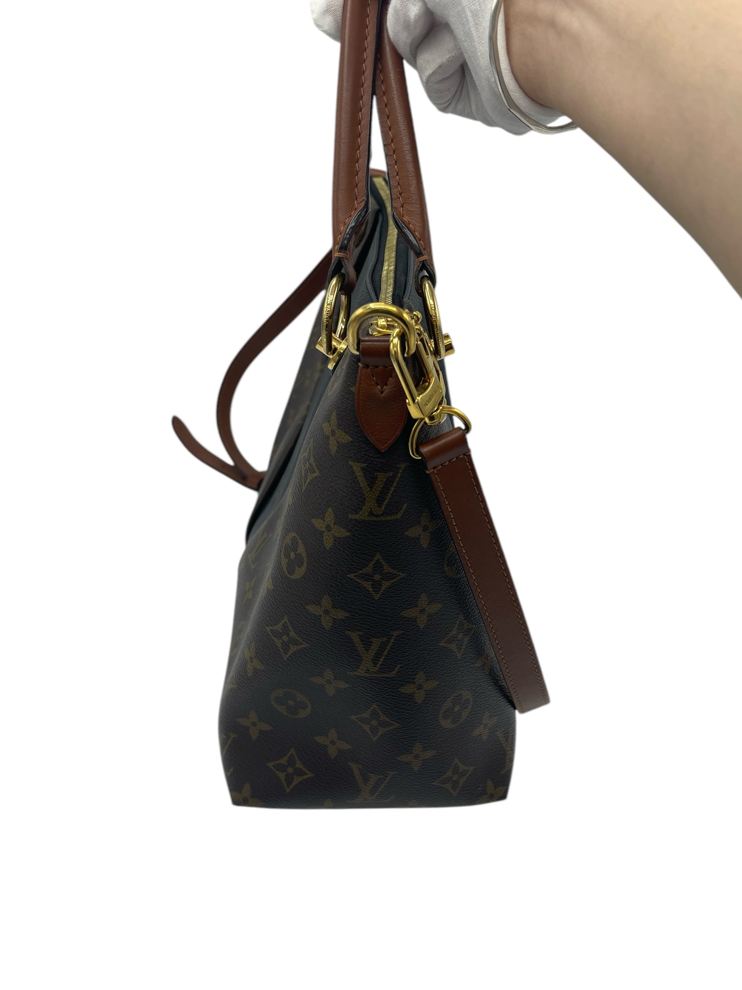 Louis Vuitton Black & Brown Monogram V Tote MM