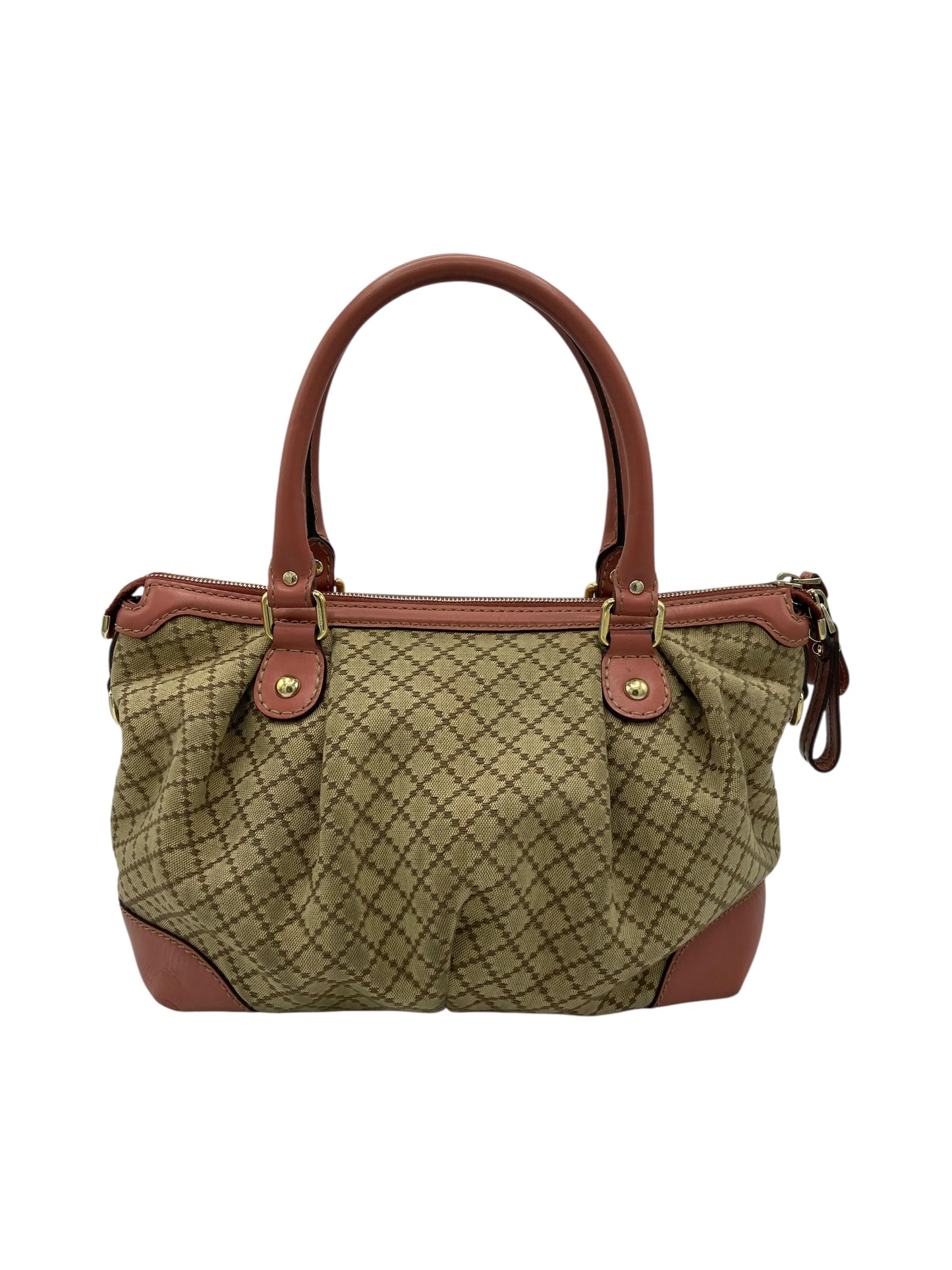 Gucci Beige & Pink Sukey Two Way Shoulder Bag
