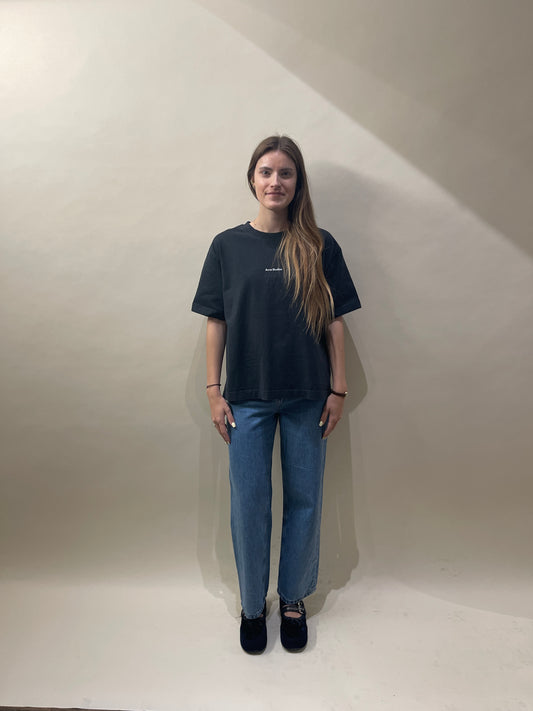 Acne Studios Faded Black Small Logo SS T-Shirt Large - L