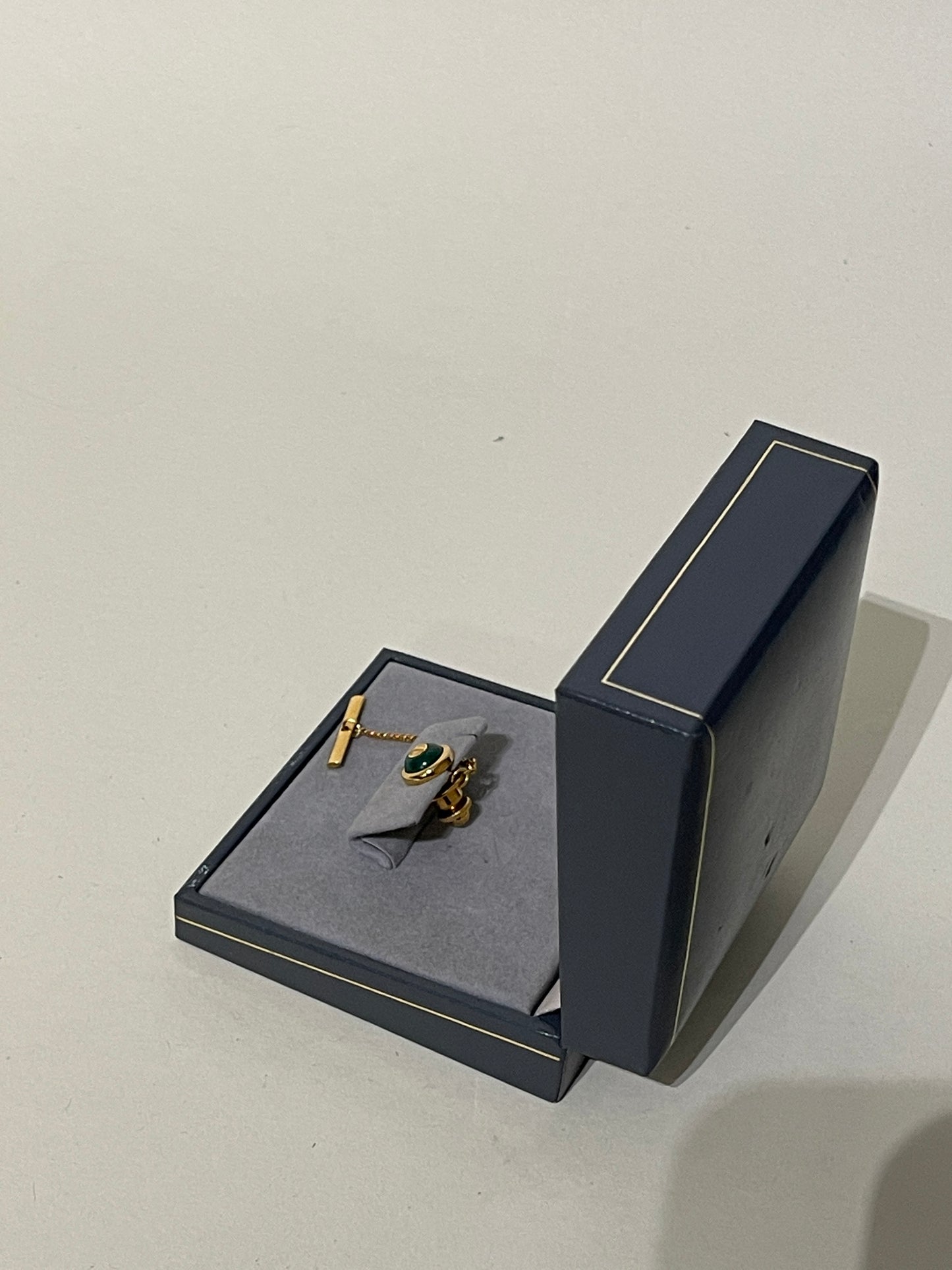 Dunhill Gold & Green D Logo Tie Pin
