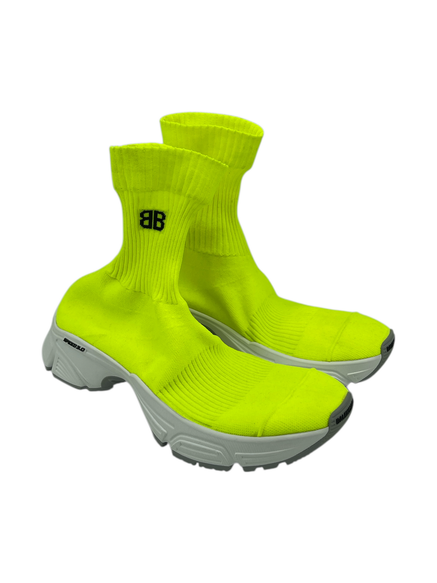 Balenciaga Neon Green Recycled Knit Speed 3.0 5.5 M / 7 W