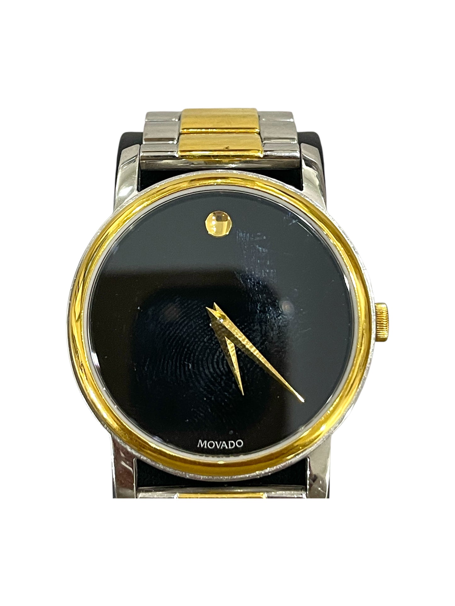 Movado Silver & Gold 2100016 Museum Quartz Watch