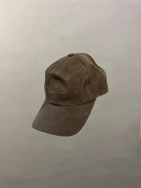 Corridor Brown Waxed Cotton Baseball Cap