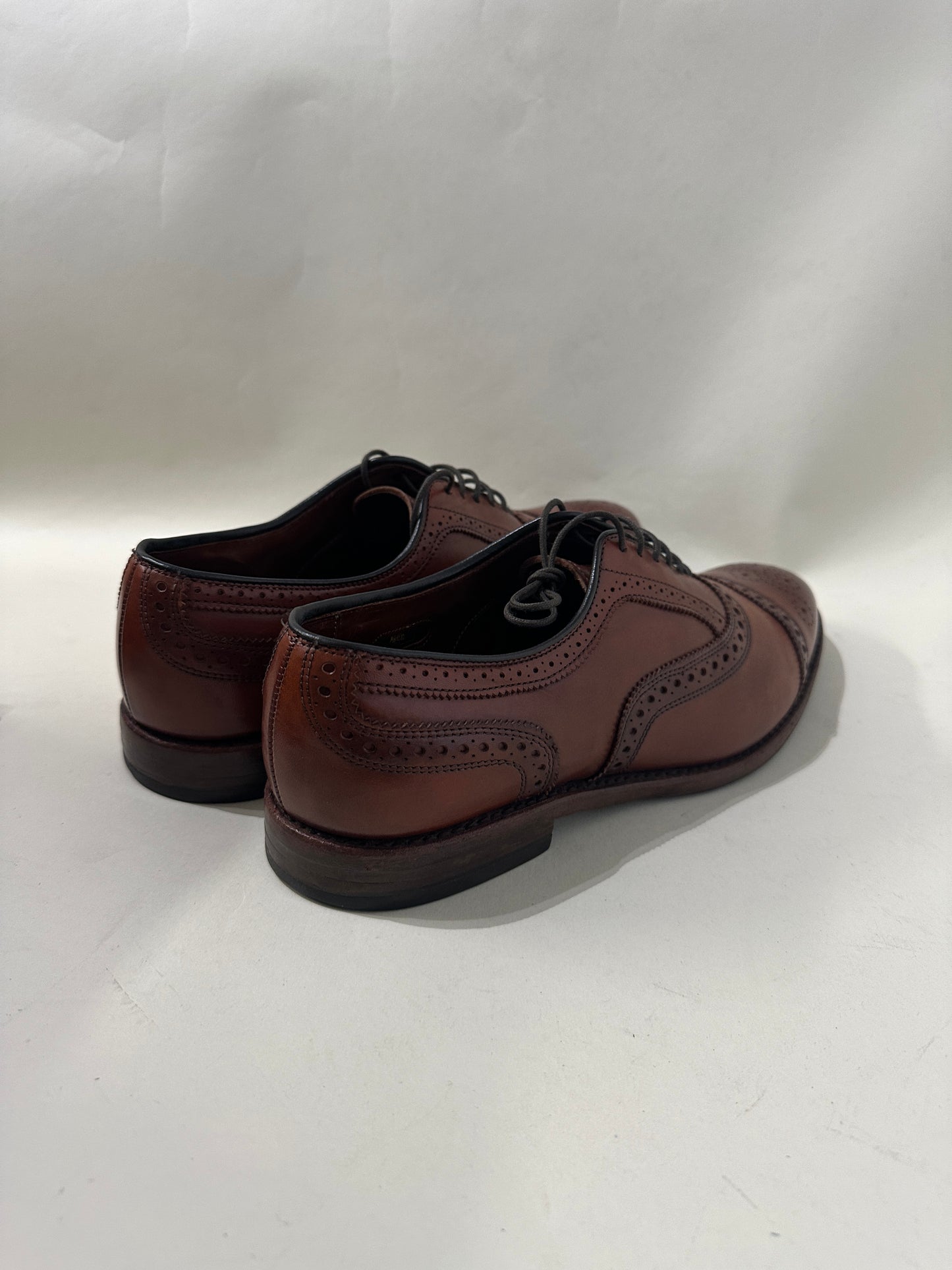 Allen Edmonds Cognac Brown Leather Strand Cap Toe Oxford Dress Shoes 9.5 M / 11 W