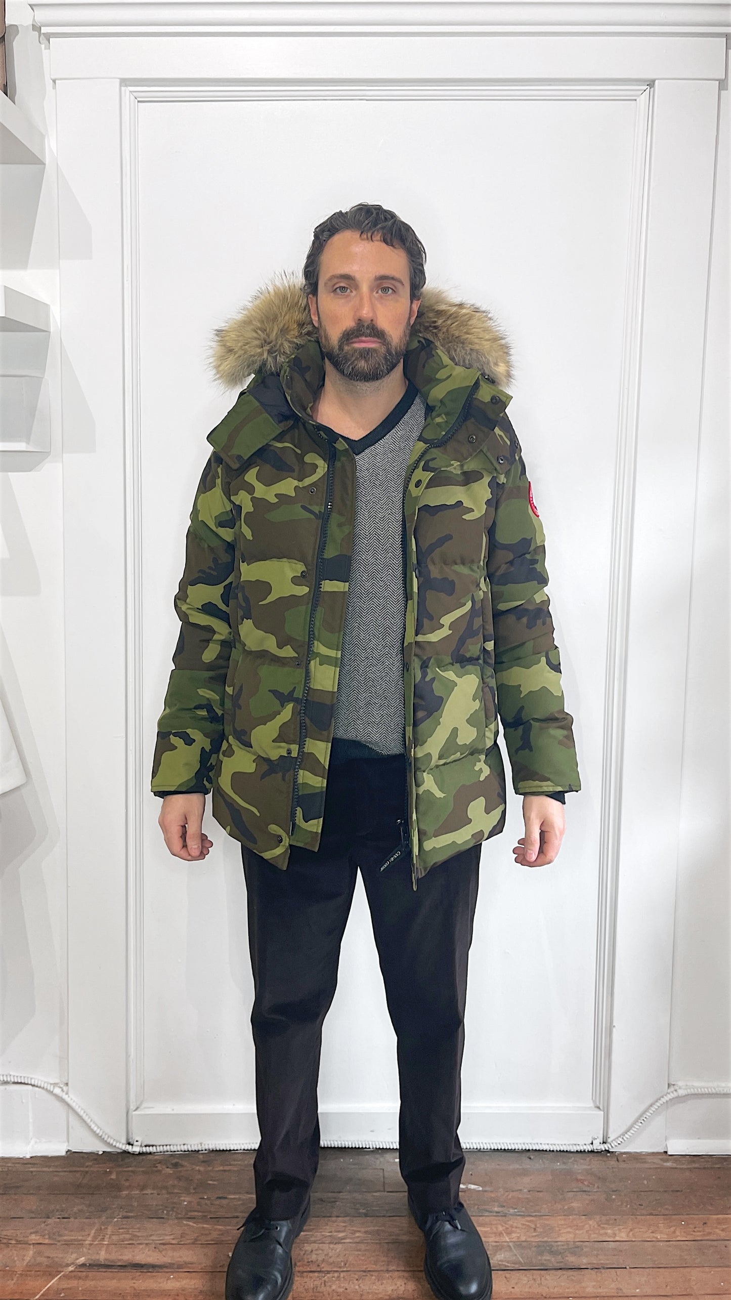 Canada Goose Green Camo Wyndham Parka Extra Large