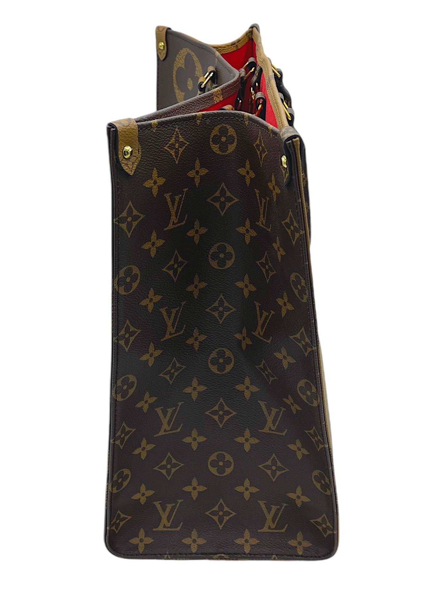 Louis Vuitton Brown Coated Canvas On The Go Giant Tote Bag