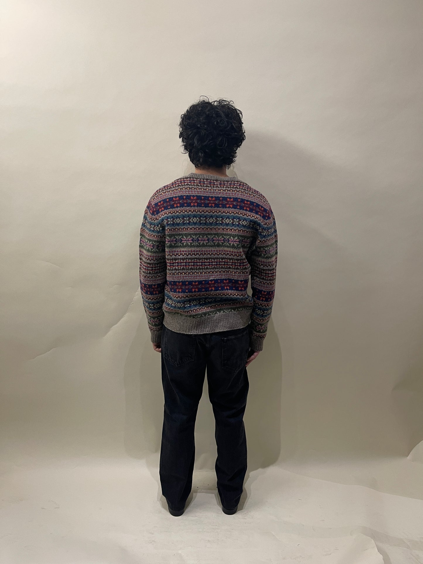 Polo Ralph Lauren Multicolour Fair Isle Wool Blend Crewneck Sweater Large - L