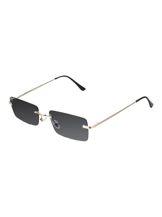 Frameless Rounded Rectangular Sunglasses