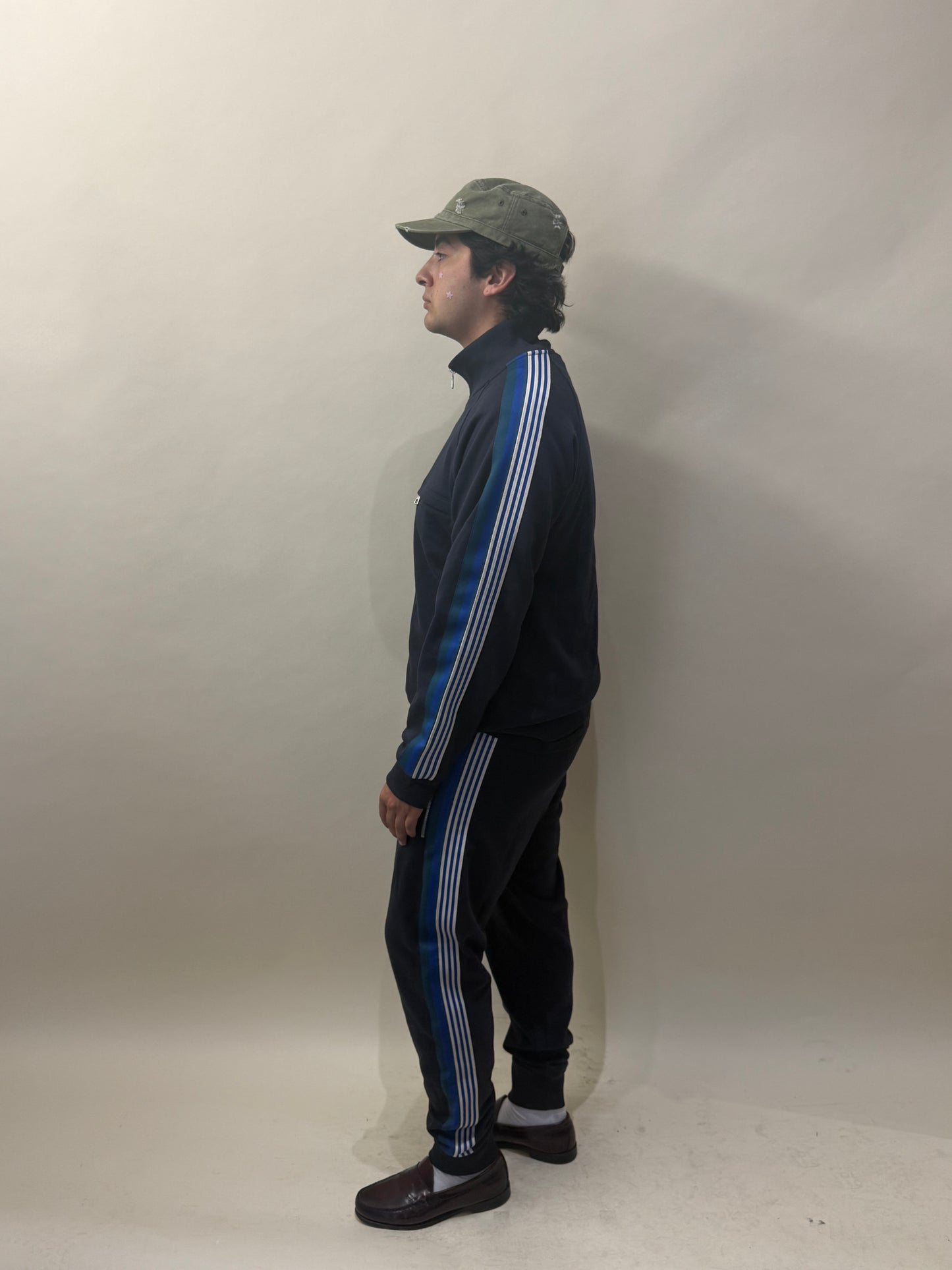 Dries Van Noten x Verner Panton Navy Blue Side Stripe Terry Cotton Track Pants Extra Large - XL