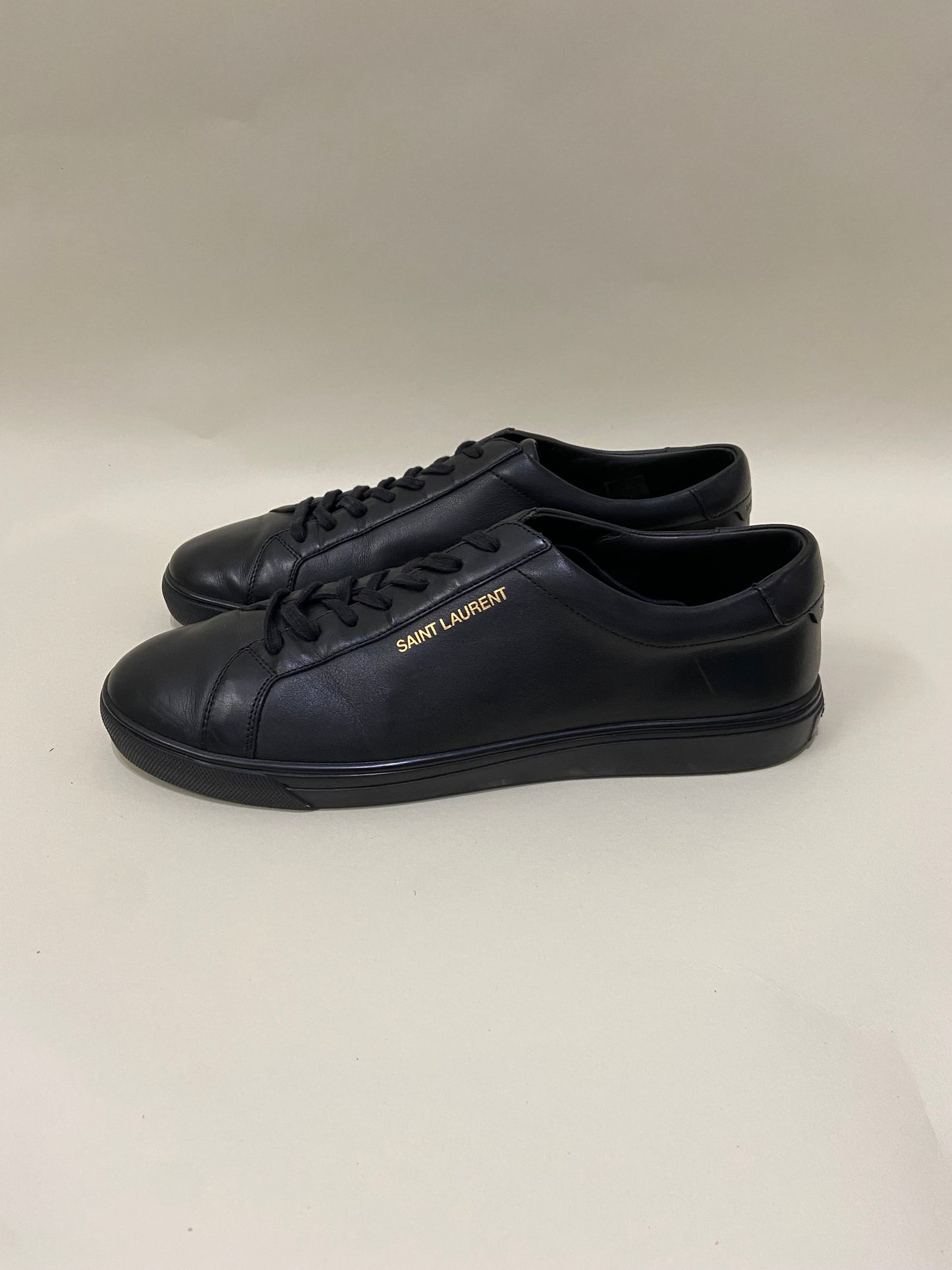 Saint Laurent Black Leather Basic Sneakers 8 M / 9.5 W