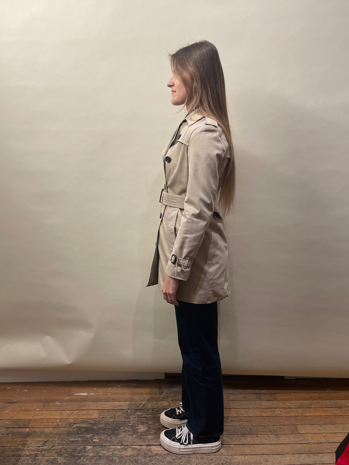 Burberry Tan Cotton Kensington Short Trench Coat Medium - M