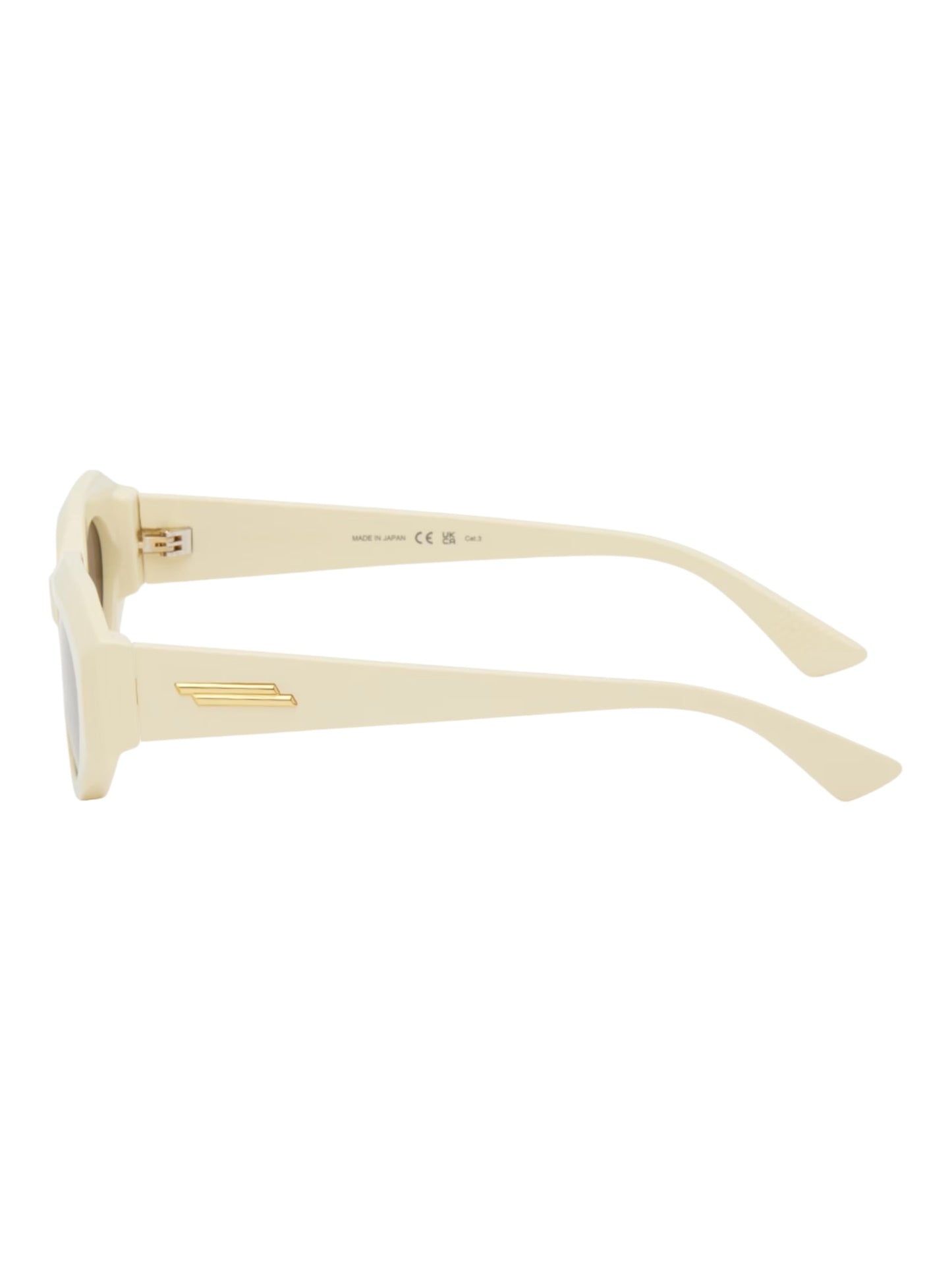 Bottega Veneta Beige Facet Sunglasses