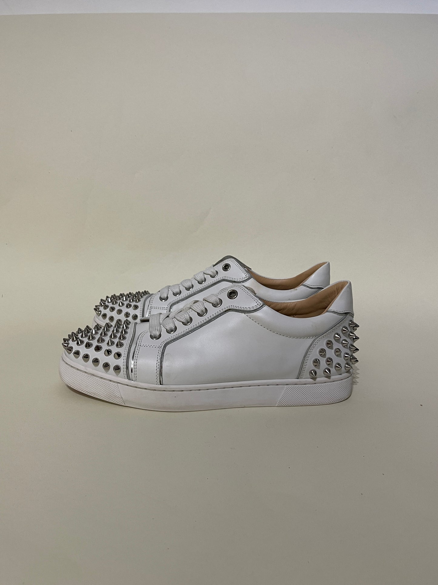 Christian Louboutin White Leather Vieira 2 Low Sneakers 6.5 M / 8 W