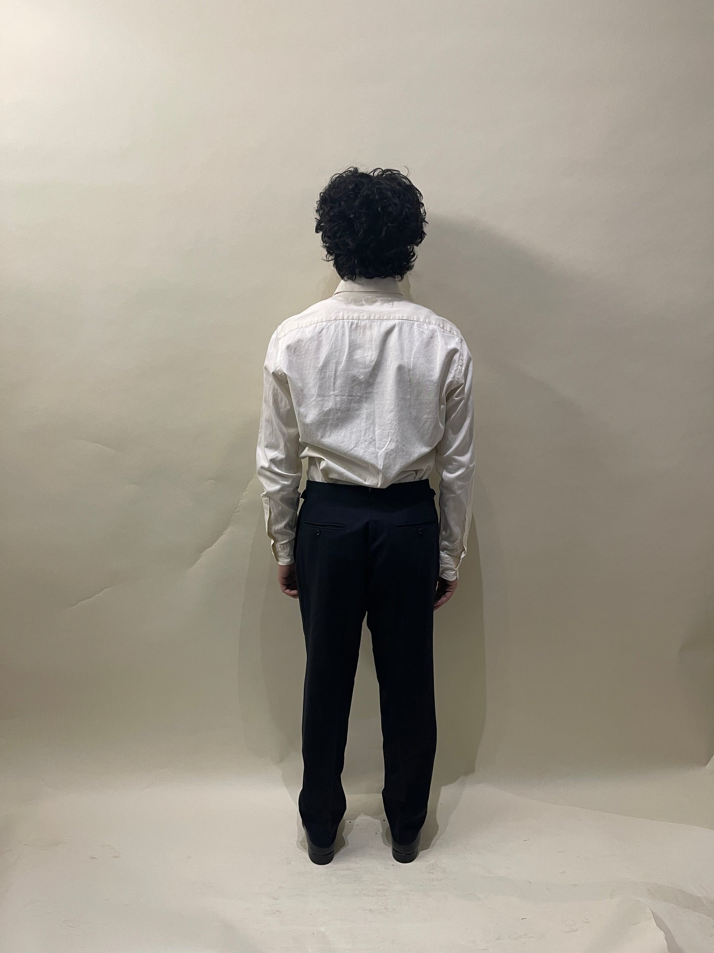 Zegna Cream Cotton & Linen Casual LS Button Up Shirt Medium - M