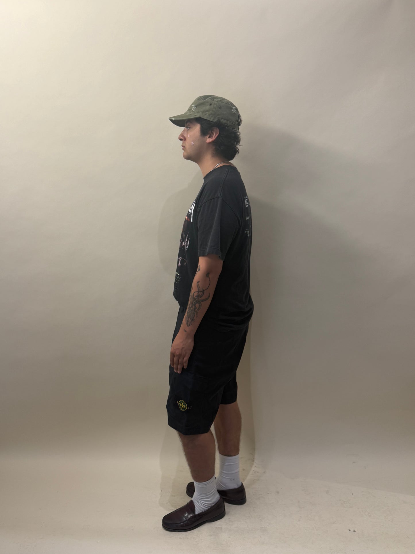 Stone Island Navy Blue Light Cotton Cargo Shorts 36