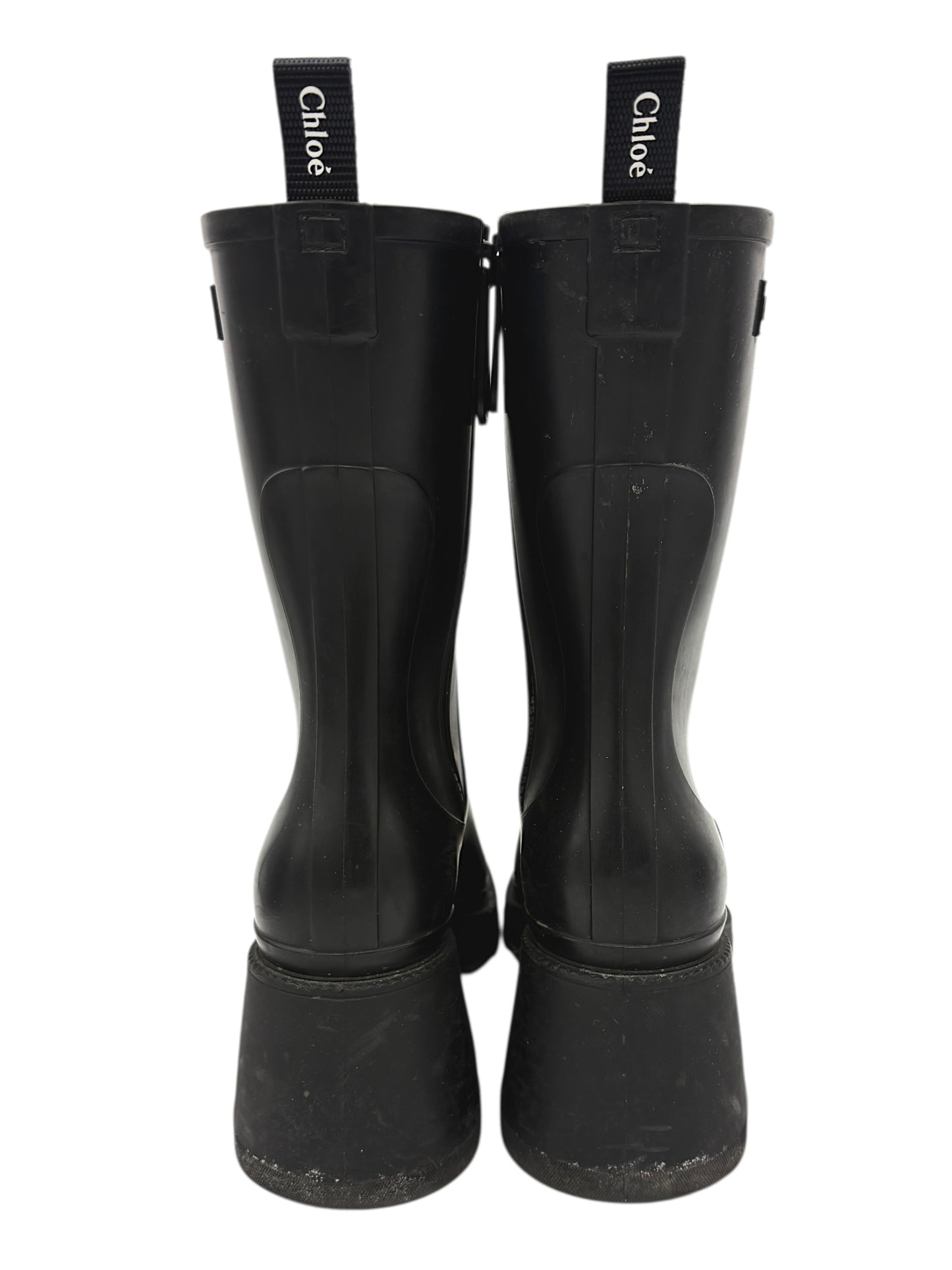 Chloé Black Rubber Betty Rain Boots 9 M / 10.5 W