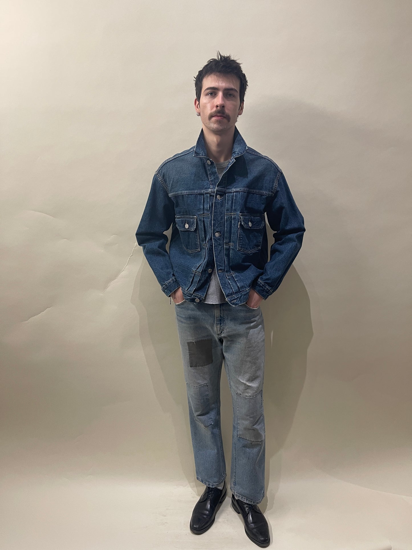 orSlow Mid Blue 2 Year Wash 50's Denim Jacket Large - L