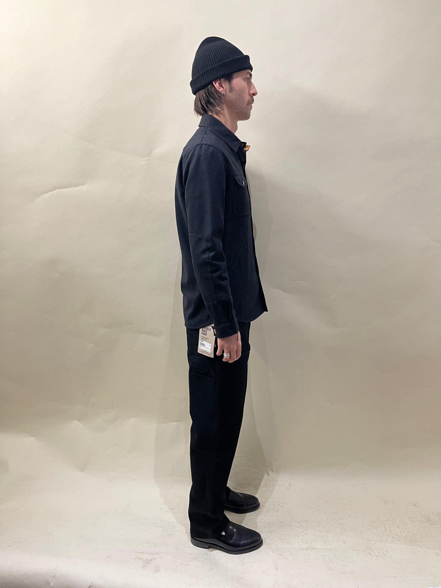 Dehen 1920 Black Wool Blend Crissman Overshirt Small - S