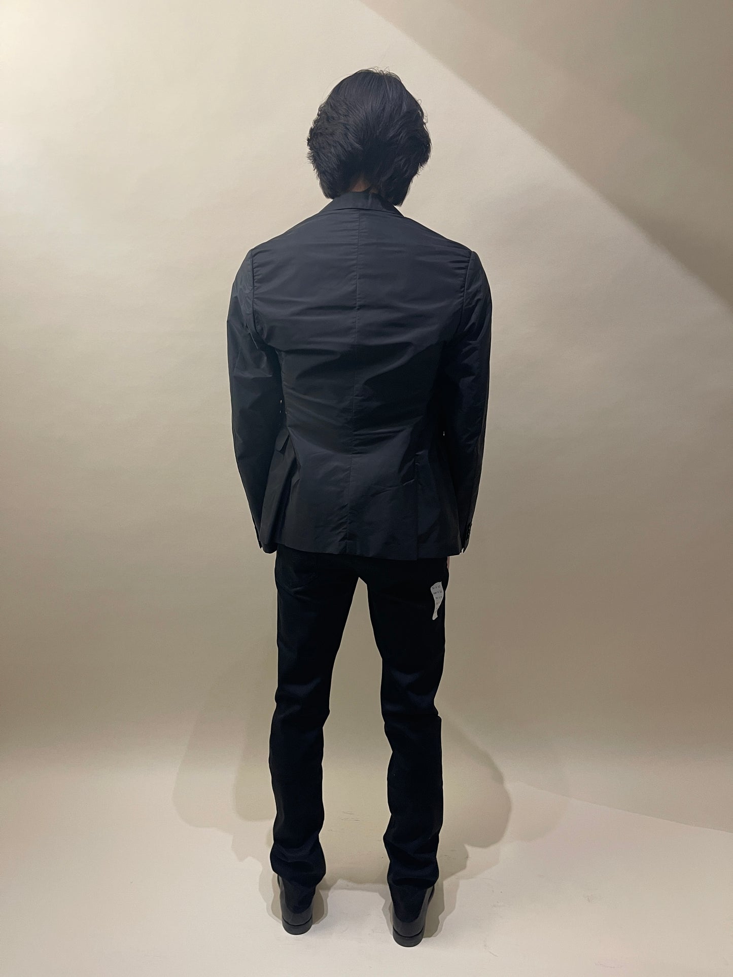 Prada Black Nylon Sport Coat 44