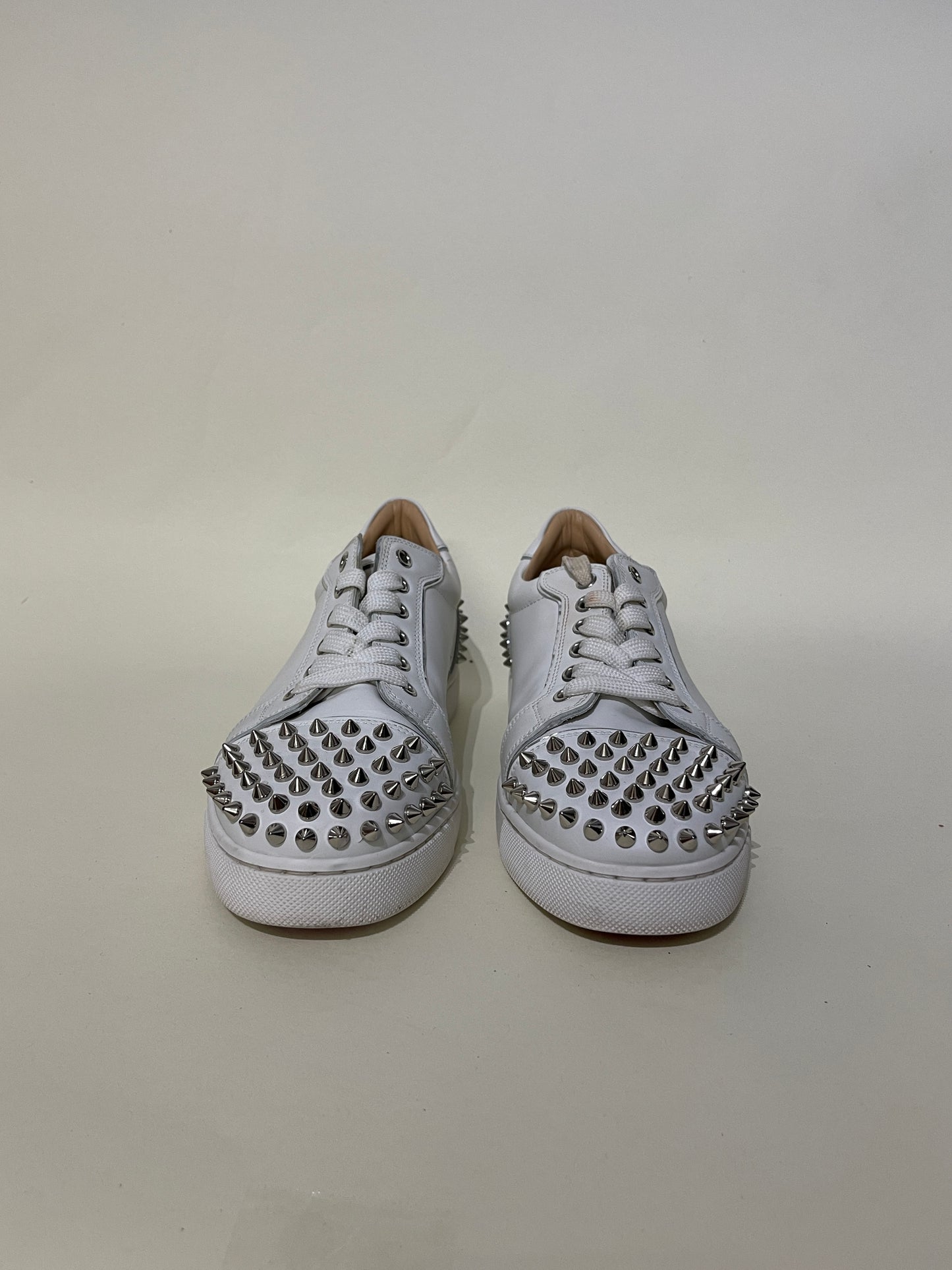 Christian Louboutin White Leather Vieira 2 Low Sneakers 6.5 M / 8 W