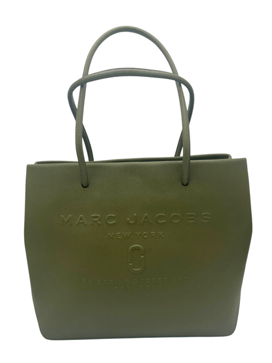 Marc Jacobs Olive Green Saffiano Leather Tote Bag