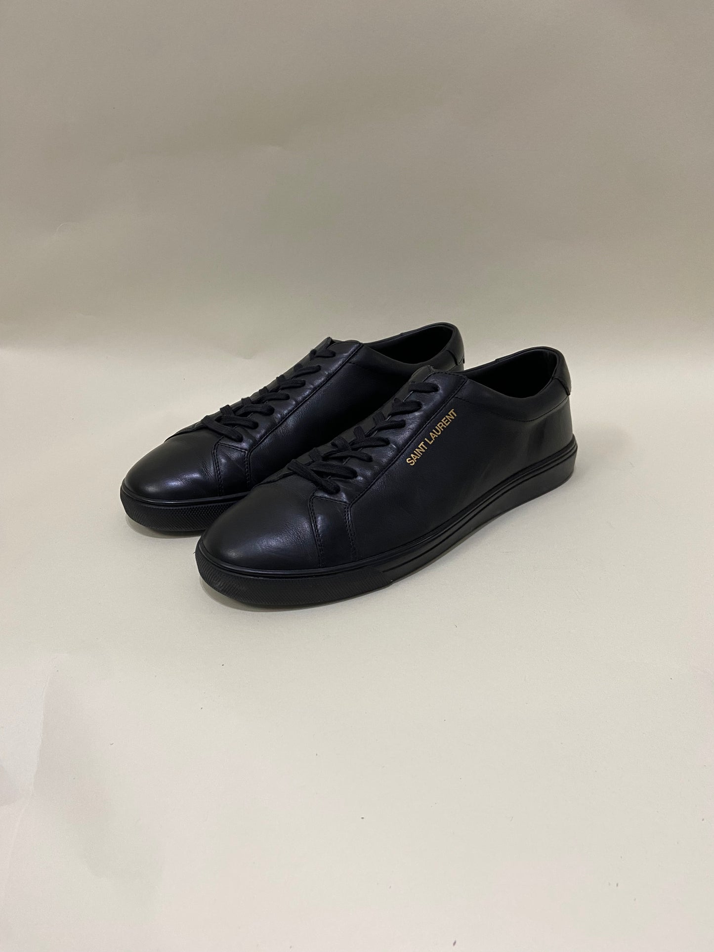 Saint Laurent Black Leather Basic Sneakers 8 M / 9.5 W