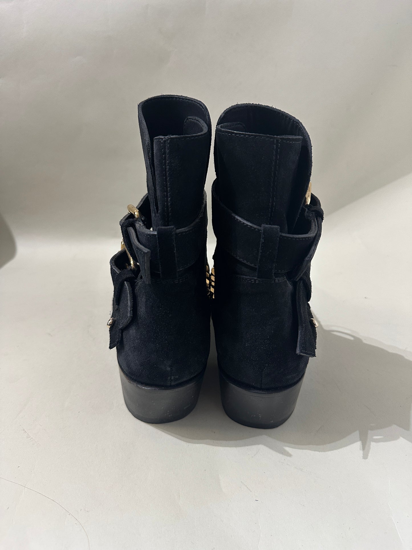 Amiri Black Suede Cuban Heel Jodphur Boots 8 M / 9.5 W