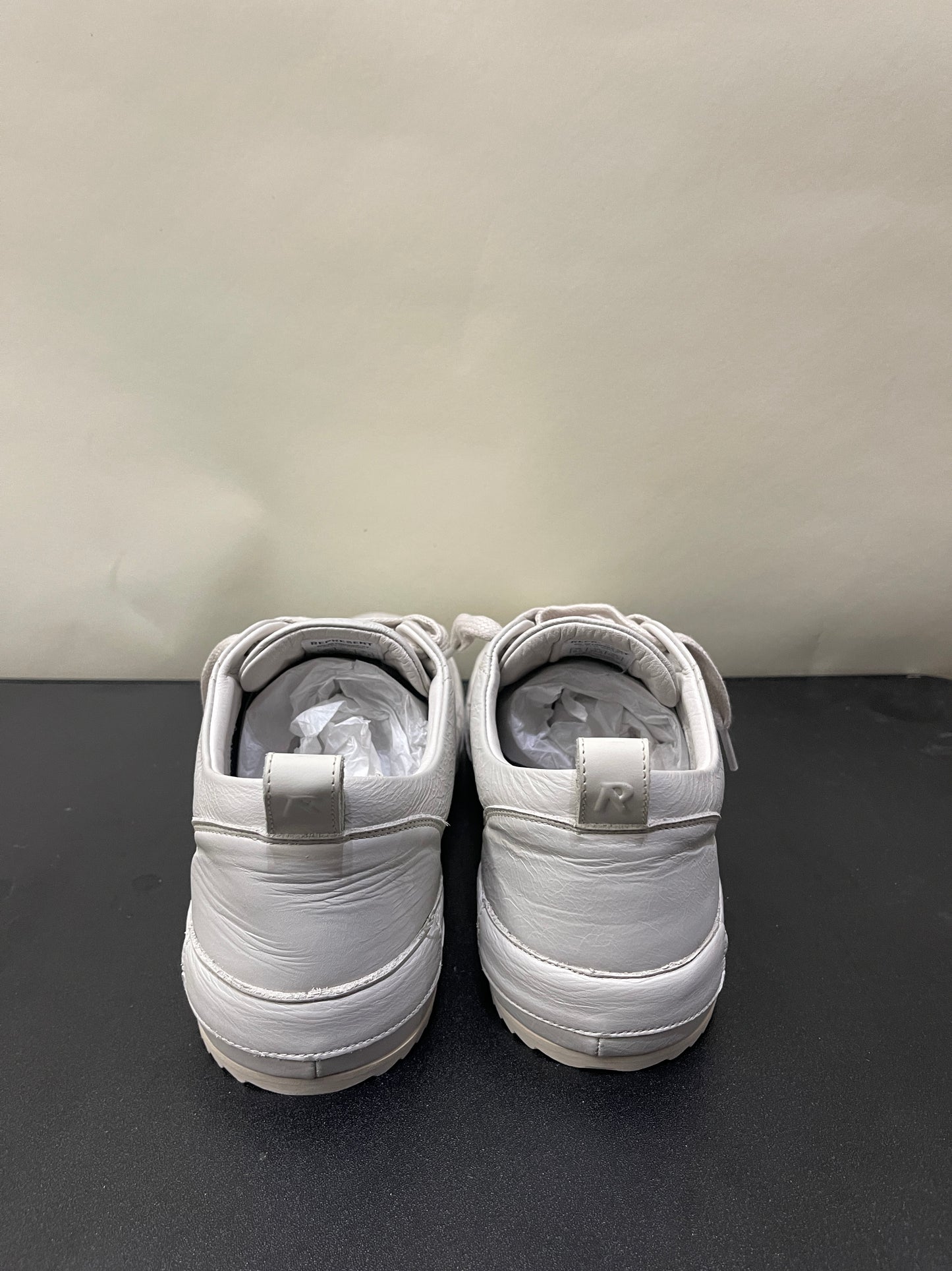 Represent Vintage White Crinkle Leather Alpha Wrap Sneakers 10.5 M / 12 W