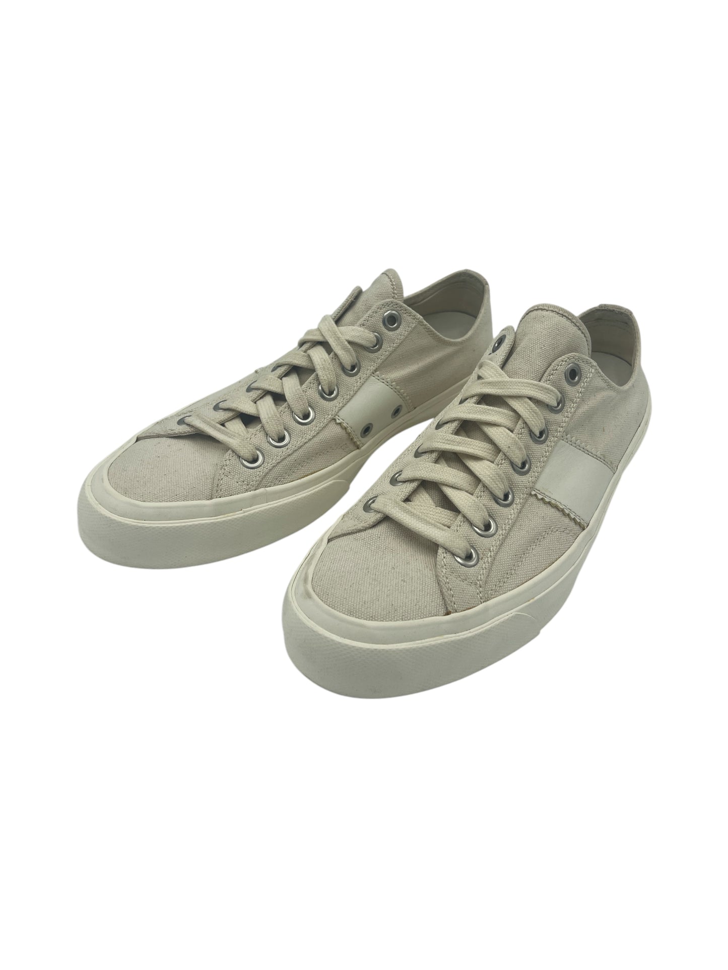 Tom Ford Cream & White Canvas Cambridge Sneakers 9 M / 10.5 W