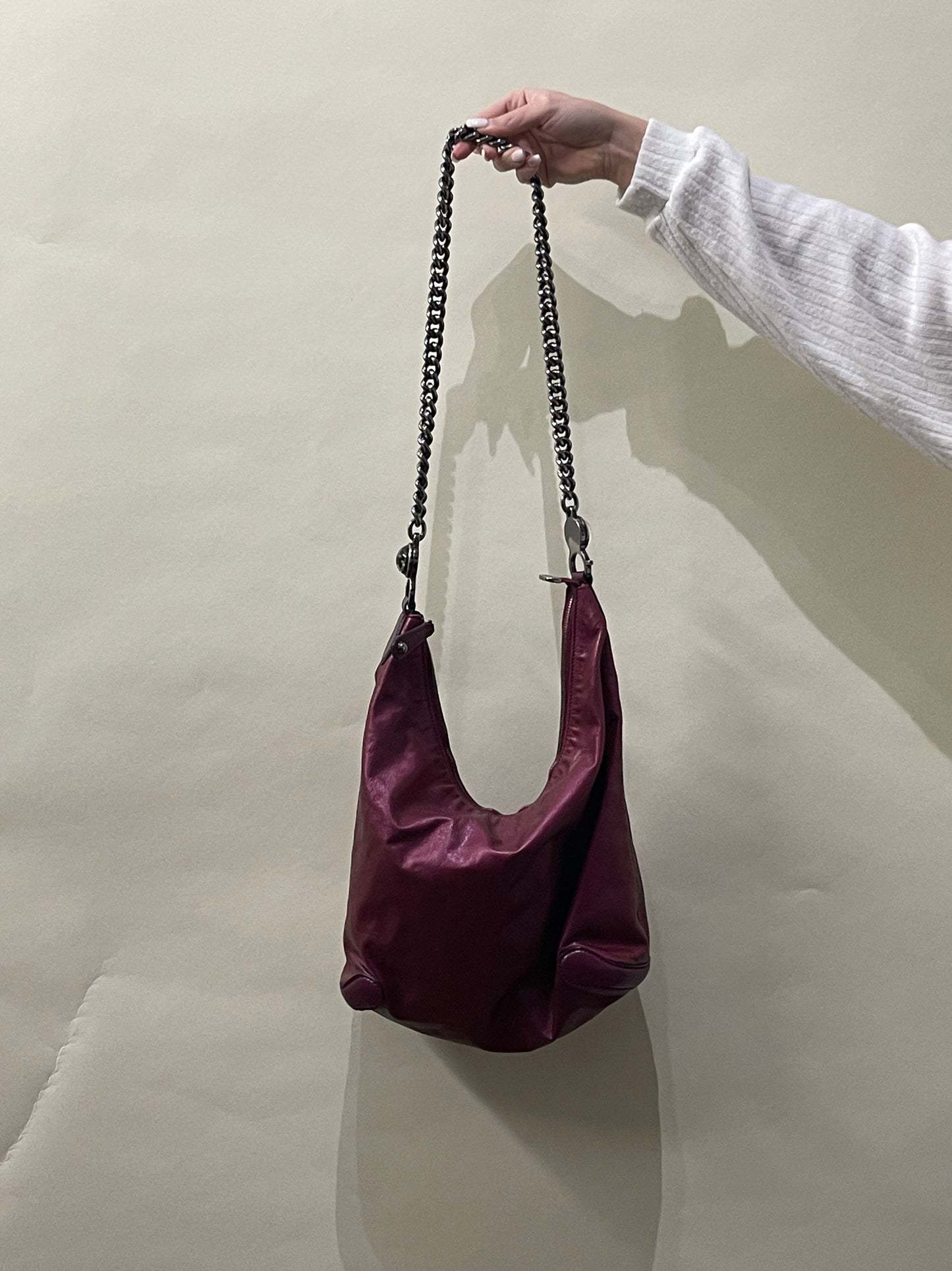 Gucci Purple Metallic Leather Galaxy Shoulder Bag