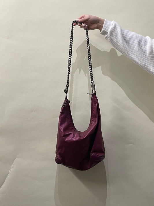 Gucci Purple Metallic Leather Galaxy Shoulder Bag