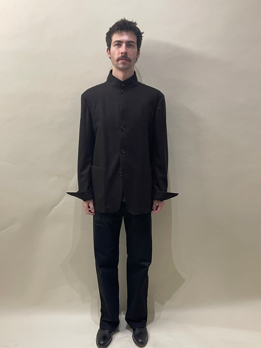 Zegna Dark Brown Oasi Cashmere Chore Jacket 42