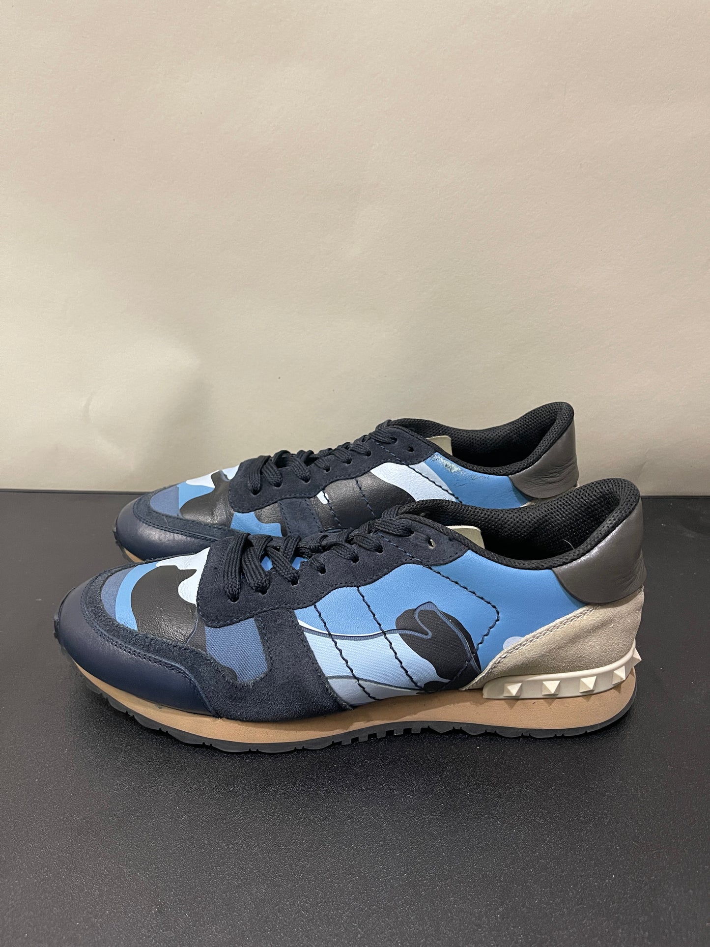 Valentino Blue Camo Rockrunner Sneakers 8 M / 9.5 W