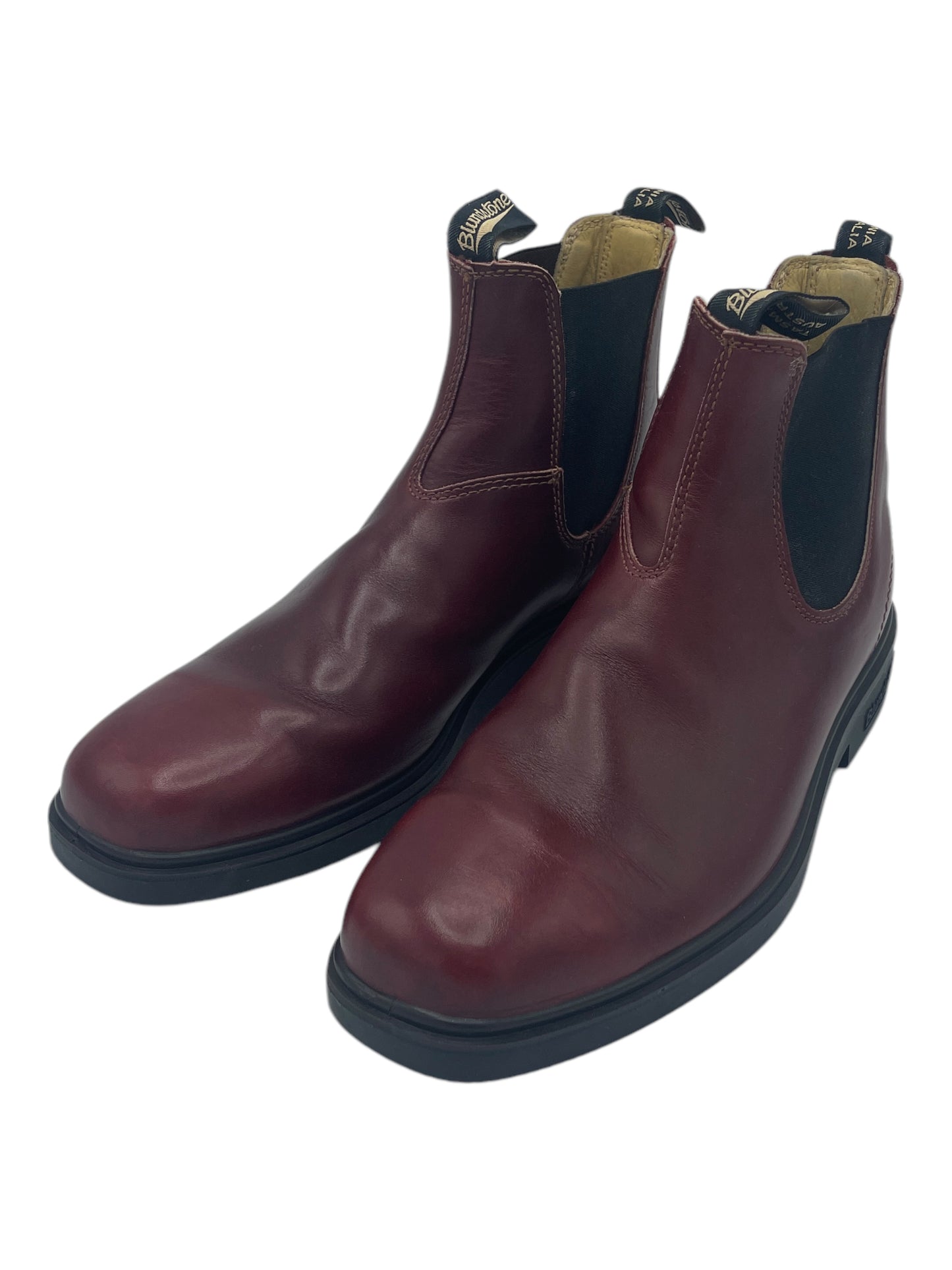 Blundstone Maroon Leather Square Toe Chelsea Boots 9.5 M / 11 W